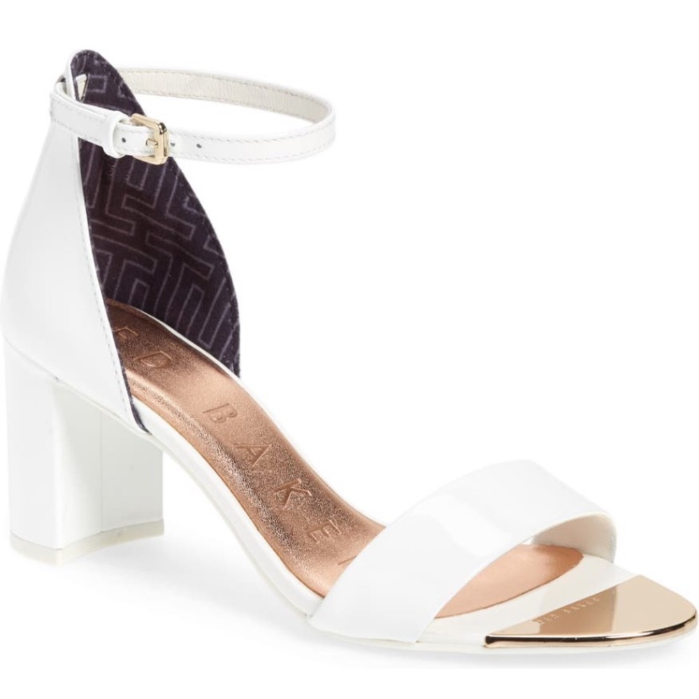 Ted Baker white block heel